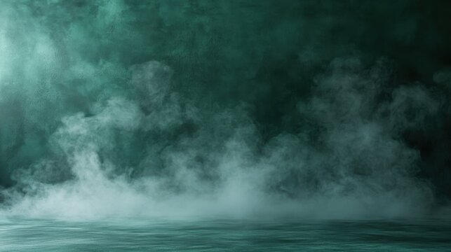 Ethereal white smoke floating above green screen with soft fog cinematic effect