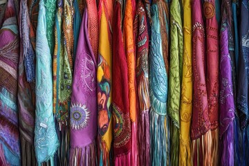 Vibrant Native American Dress: Celebrating Ethnic Heritage and Cultural Ceremony at a Powwow