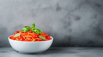 Delicious spaghetti dish modern kitchen food photography casual setting top-down view culinary art