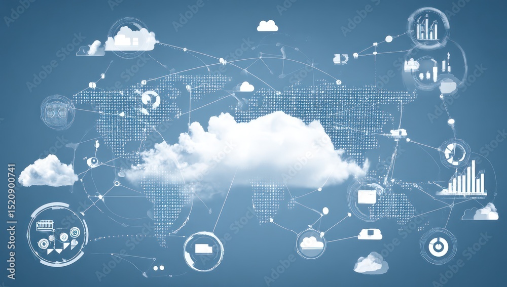 Poster business decisions optimized through a cloud-based analytics platform providing real-time insights.