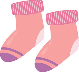 Pink and Purple Baby Socks