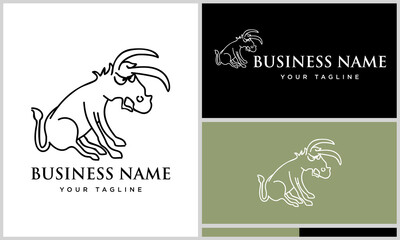 Cartoon Bull Logo Variations.