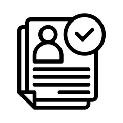 resume checklist line icon