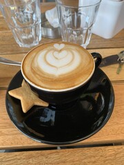 cup of coffee with cinnamon