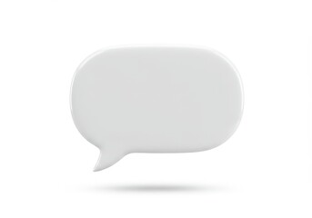 Fototapeta premium White speech bubble isolated on white background, a symbol of communication and conversation