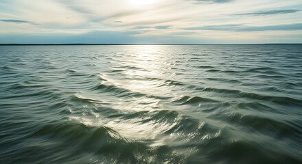 Water Surface with Sunlight and Wavy Texture