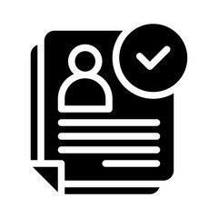 resume checklist glyph icon