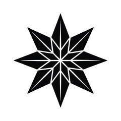 Fototapeta premium Star Shape Vector Silhouette