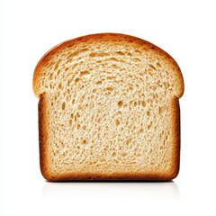 Close Up of Toasted Bread Slice on White Background