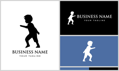 Child Silhouette Logo Design.