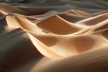 Abstract aerial view of sand dune patterns in a desert landscape