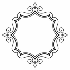 vintage frame with floral ornament
