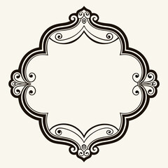 vintage frame with floral ornament