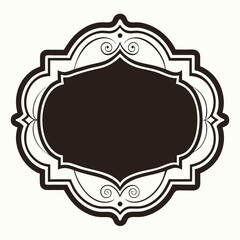 vintage frame with floral elements