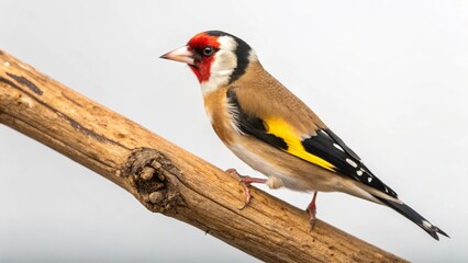 Fototapeta premium European Goldfinch on studio background