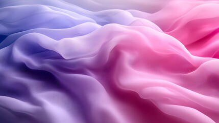 Obraz premium Abstract Gradient Wave Design Pink with Purple Blue Fabric Background, and Smooth Texture.