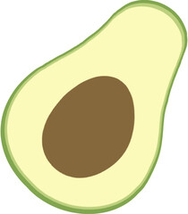 Hand Drawn illustration minimalist Orange Slice and lemon avocado and leaf touch