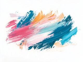 Abstract Acrylic Painting Teal, Pink and Orange Impasto Strokes, Abstract Art, Modern Art Abstract Painting, Impasto