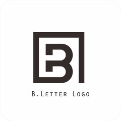 Vector logo design with the letter B symbol is simple, clear, bold, easy to remember, elegant, easy to apply on a large or small scale