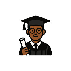 Graduation, mortarboard cap vector, diploma scroll, academic success icon, student ceremony for school milestone, education celebration, university event, college finish design