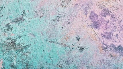 Fototapeta premium Abstract Textured Pastel Background Teal, Purple, Pink Gradient, Scratched Surface Abstract background, texture, pastel
