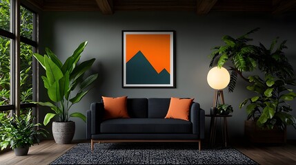 A cozy farmhouse inspired living room with rustic elements  long title A cozy farmhouse inspired