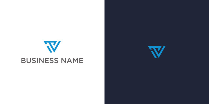 Abstract VT Initial Logo Design &ndash; Modern Vector Symbol for Business and Web Branding