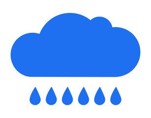 cloud vector icon blue color for any design