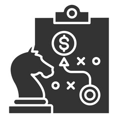 Investment Strategy Glyph Icon