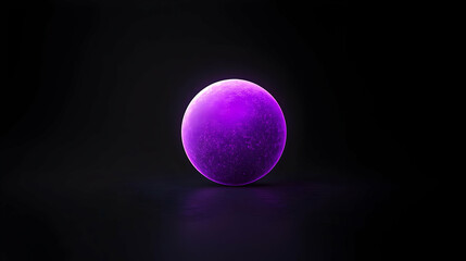 Glowing Purple Pixel Sphere On Dark Background