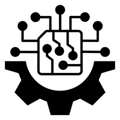 Ai Integration Glyph Icon