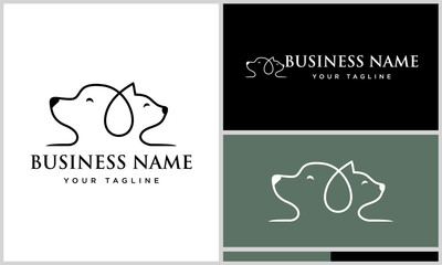 Dog Cat Logo Design Variations. (1)