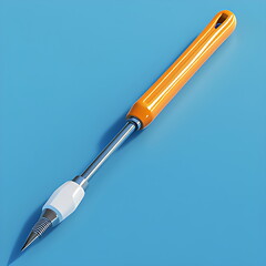 Naklejka premium A yellow and orange screwdriver with an open