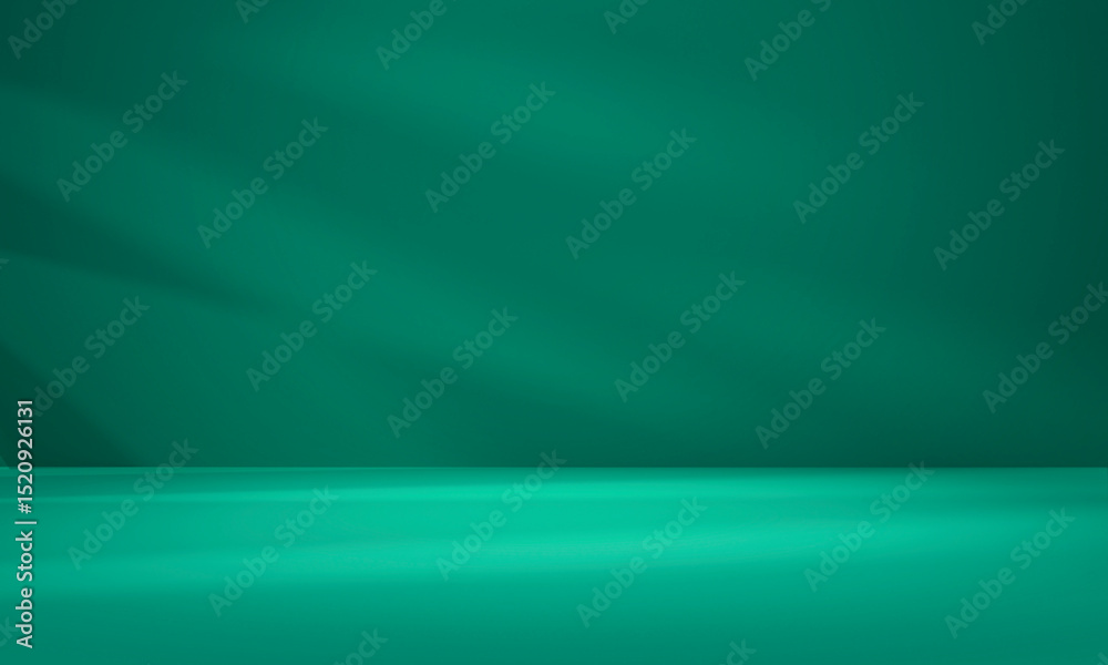 Wall mural empty bright green studio background, product display with copy space for displaying content design.
