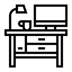 Home Office Setup Icon