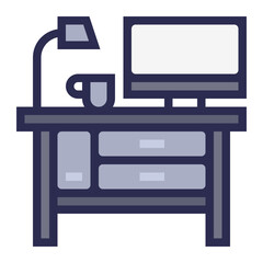 Home Office Setup Icon