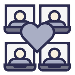 Remote Team Building Icon