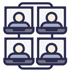 Virtual Networking Icon