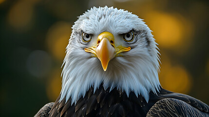 Obraz premium Close-up portrait of an american bald eagle.