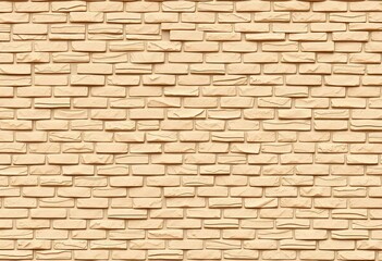 Fototapeta premium Beige stone brick wall seamless texture, perfect background, building, image