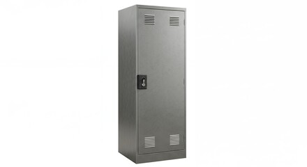 Gray metal enclosure for equipment