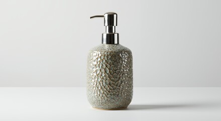 Stylish gray textured soap dispenser