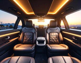 Fototapeta premium Modern interior design of airplane car and train for comfortable travel