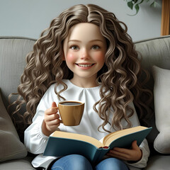 , smiling, one, smile, drink, home, face, teenager, holding, drinking, read, business, study, lifestyle