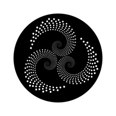 golden ration fibonacci pattern for logo icon background web graphic tattoo. vector illustration.