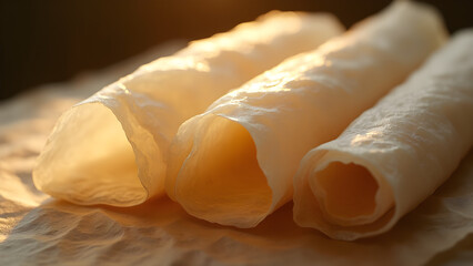 Backlighting Techniques for Rice Paper Rolls. Enhance Translucence with Light. Ultra Realistic Food Photography Tips. Creative Lighting Ideas for Spring Rolls.