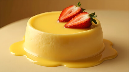 Smooth custard dessert photography. Ultra-realistic custard surface techniques. Tips for capturing dessert textures. Contrast in food photography essentials.