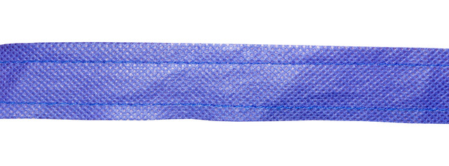 Realistic Blue Fabric Linen Texture Isolated on Transparent Background for Creative Project or Design.