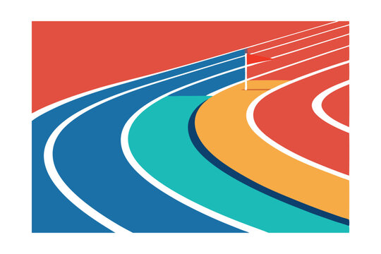 running track and field vector