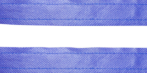 Realistic Blue Fabric Linen Texture Isolated on Transparent Background for Creative Project or Design.